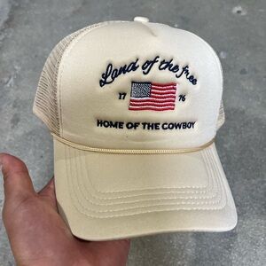 Land of the free trucker hat